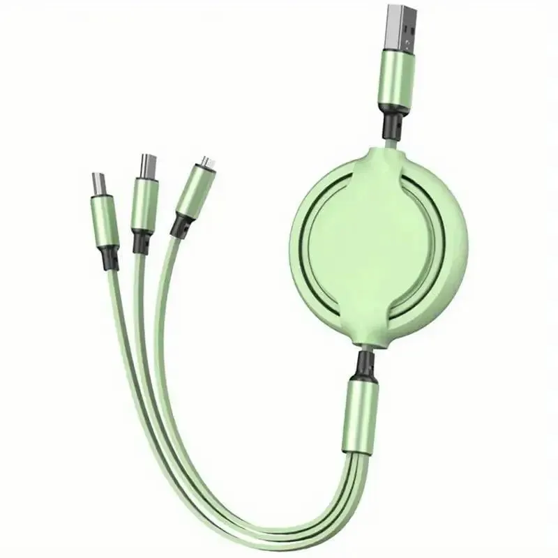 3 In 1 Fast Charging Cable For Phones Tablets Switch 3A 3Ft