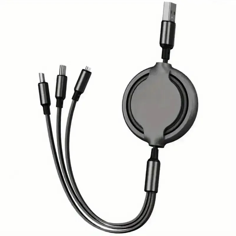 3 In 1 Fast Charging Cable For Phones Tablets Switch 3A 3Ft