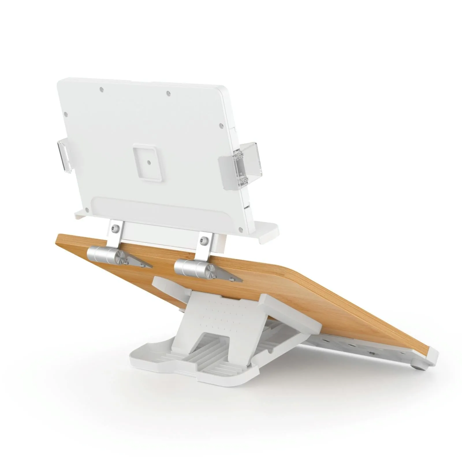 Adjustable Desktop Book Stand with Multi-angle Clip - Foldable Tablet Holder
