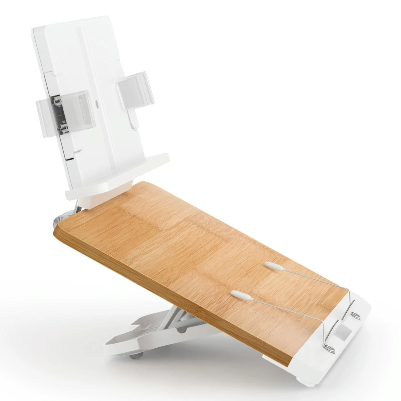Adjustable Desktop Book Stand with Multi-angle Clip - Foldable Tablet Holder