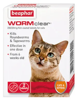 Beaphar WORMclear Worming Tablets for Cats 2 tablets