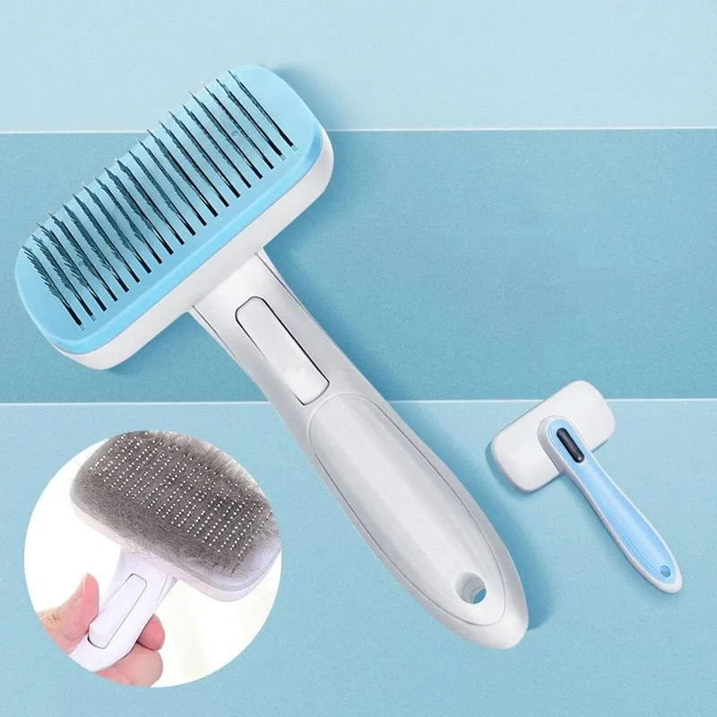 Blue Steel Wire Pet Hair Comb