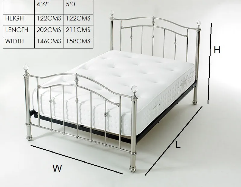Callisto Chrome Metal bed