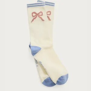 English Rose Ribbed Crew Sock (Ivory)