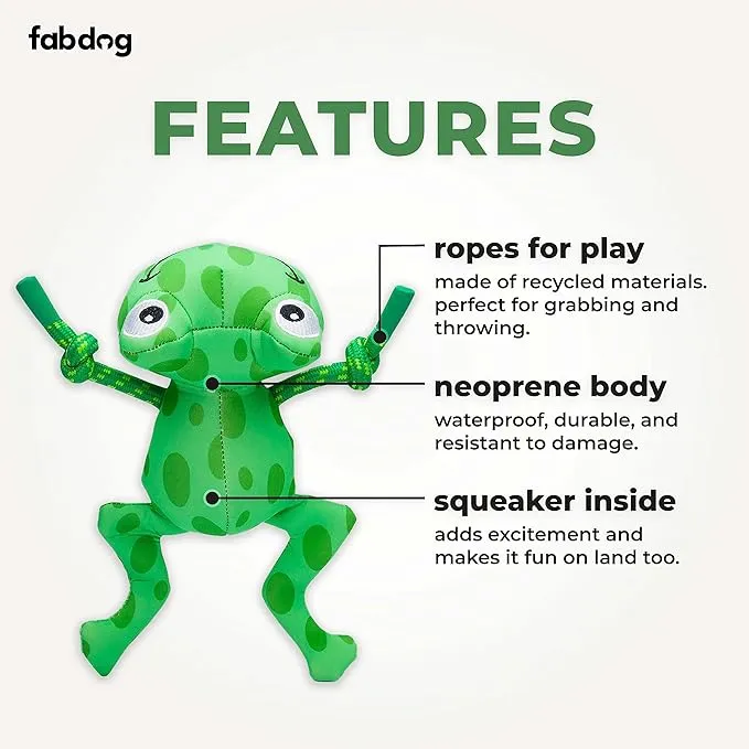 Fabdog | Frog Floatie - Dog Toys