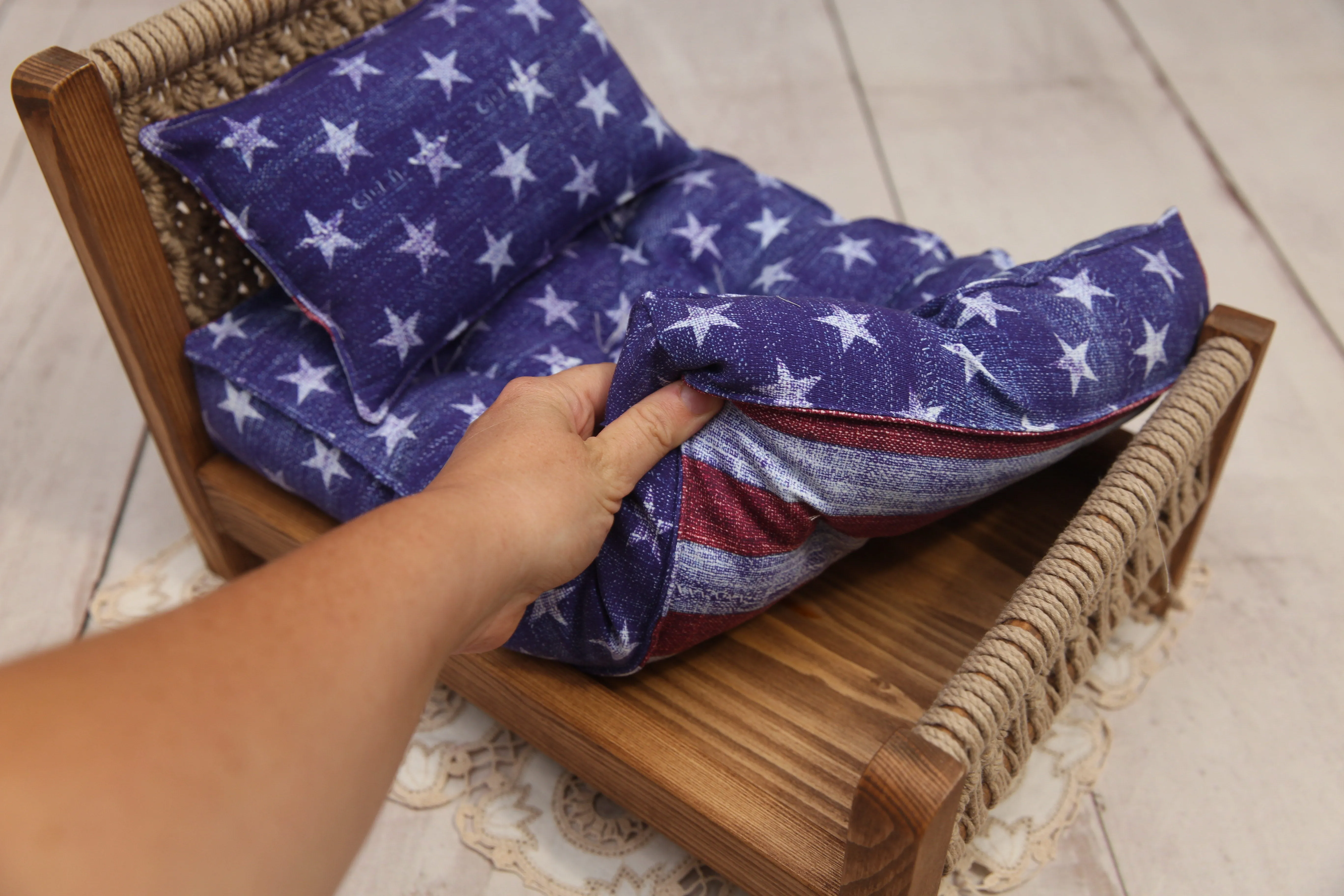 MADE TO ORDER- REVERSIBLE Original Stars & Stripes- NB Mattress