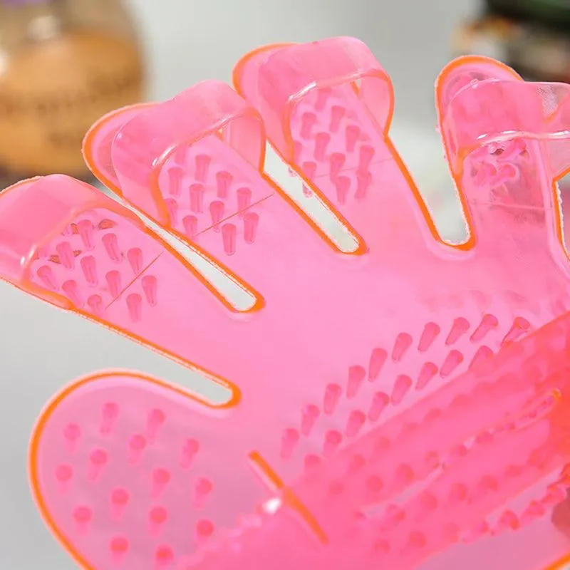 Pink Pet Grooming Glove