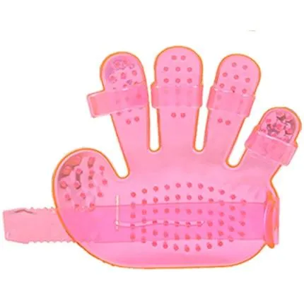 Pink Pet Grooming Glove
