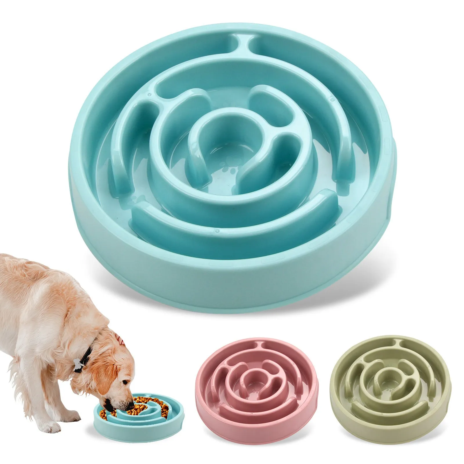 Slow Feeder Dog Bowls- Silicone Dog Puzzle Feeder Bowl