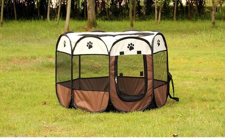 Travelling Portable Foldable Octagonal Pet Tent for Small Medium Dogs