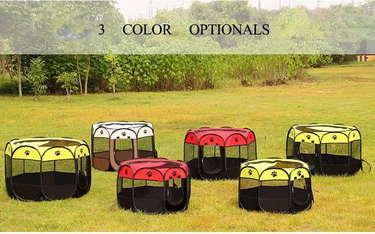 Travelling Portable Foldable Octagonal Pet Tent for Small Medium Dogs
