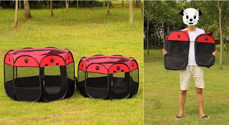 Travelling Portable Foldable Octagonal Pet Tent for Small Medium Dogs
