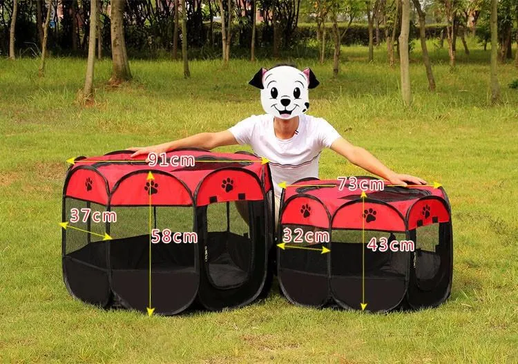 Travelling Portable Foldable Octagonal Pet Tent for Small Medium Dogs