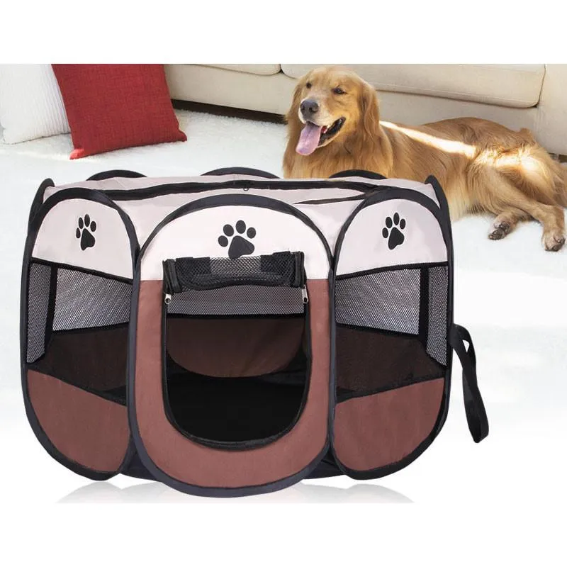 Travelling Portable Foldable Octagonal Pet Tent for Small Medium Dogs