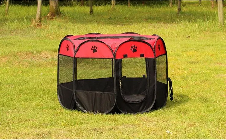 Travelling Portable Foldable Octagonal Pet Tent for Small Medium Dogs